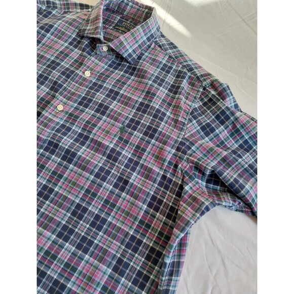 Polo Ralph Lauren Classic Performance Flannel Shirt Plaid Red Blue Green XXL - Picture 5 of 16